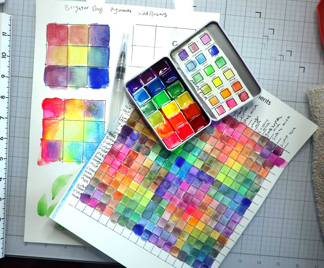 Watercolor Swatching Guide (a fun way to get to know your watercolor pigments.)